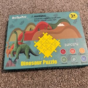 Dinosaur Puzzle for Kids - Green and Yellow